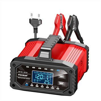Зарядний імпульсний автомобільний пристрій Foxsur FAC-150 12-24v 0,5-15А 355 фото