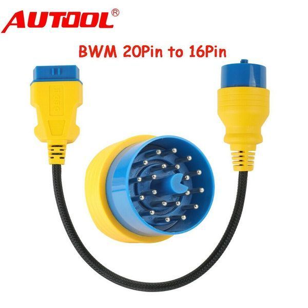 Перехідник для діагностики AUTOOL BMW 20 pin на OBD2 40cm 159 фото
