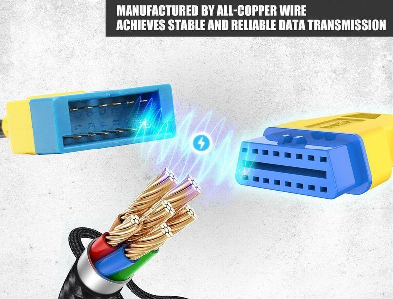 Перехідник для діагностики авто Autool GM12 12pin (OBDI, OBD1) на OBD2 16pin (ВАЗ, Daewoo) 444 фото