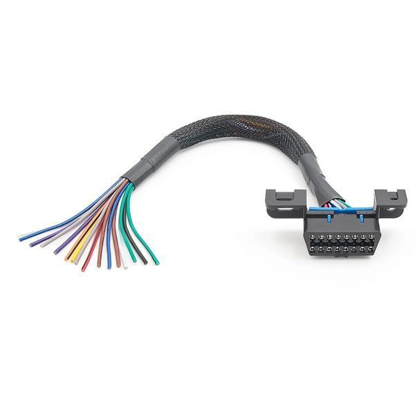 Універсальний 16-pin OBD2 "мама" джгут із проводами в нейлоновому обплетенні 278 фото
